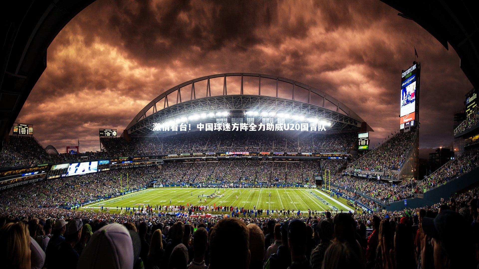 激情看台!中国球迷方阵全力助威U20国青队